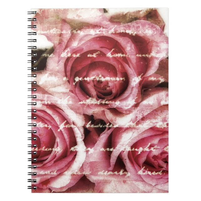 Cuaderno Rosas rosados del vintage (Frente)