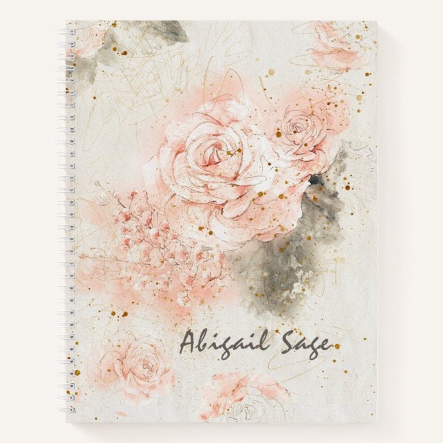 Cuaderno Rosas rosas rosas "en su presencia" Verso de la Bi (Anverso)