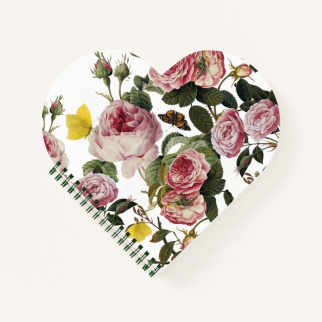 Cuaderno ROSAS ROSAS ROSAS Y MARIPOSAS AMARILLAS Florales b (Anverso)