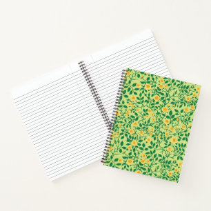 Cuaderno Rosas silvestres en amarillo y verde