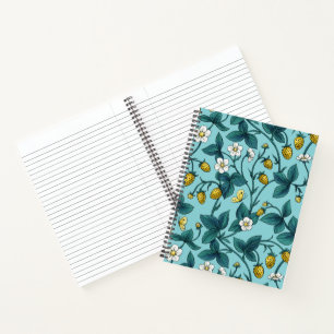 Cuaderno Rosas silvestres y mariposas /rosa/verde pálido/am