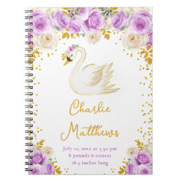 Cuaderno Rosas Swan Purple y Gold Estadísticas de nacimient