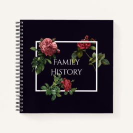 Cuaderno Rosas Vintage de Historia Familiar