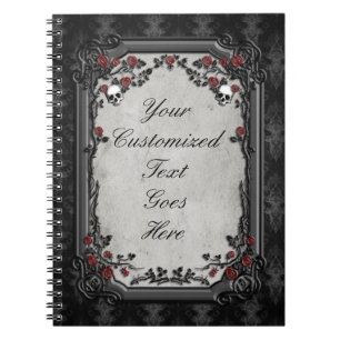 Cuaderno Rosas y cráneos góticos