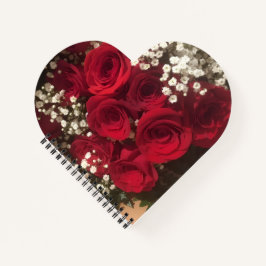 Cuaderno Rosas y el corazón respiratorio del bebé forma un