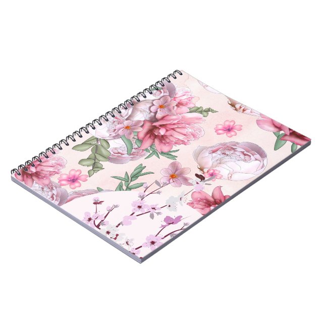 Cuaderno Rosas y flores de cerezo (Lado Izquierdo)