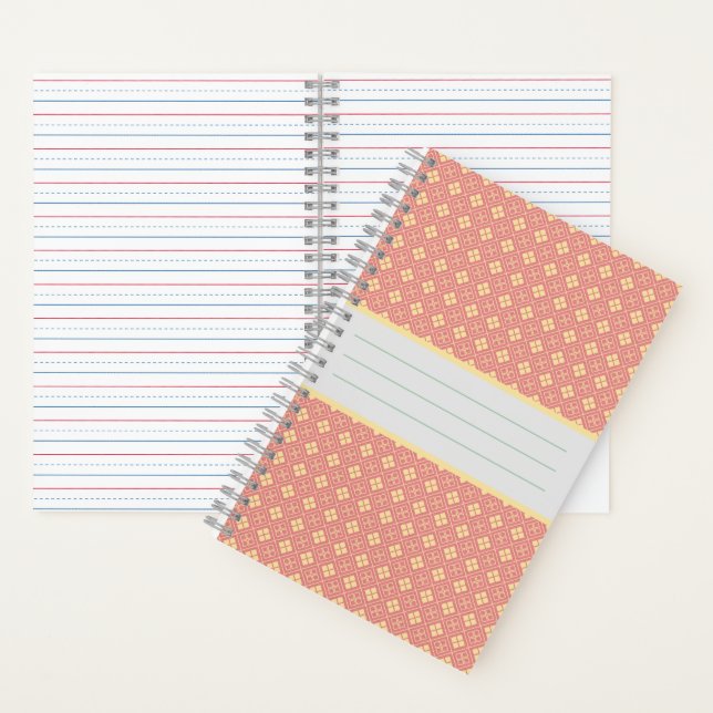 Cuaderno Roscado con patrón de diamante (Interior)