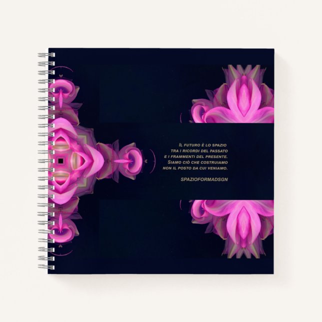 Cuaderno "Rose broken heart in black in the powder"& Futuro (Anverso)