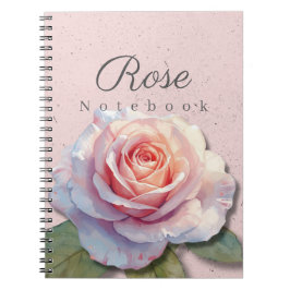 Cuaderno Rose Floral Notebook Name | Pink Journal