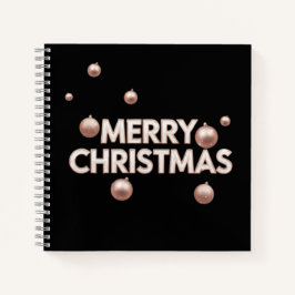 Cuaderno Rose Gold Feliz Navidad - Diseño Navideño