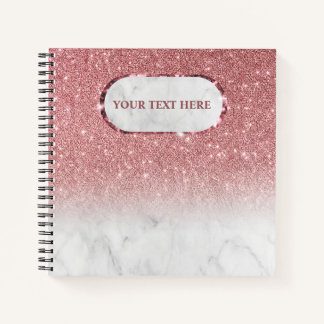 Cuaderno Rose Gold glitter Marble sparkles