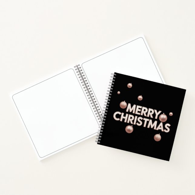 Cuaderno Rose Gold Merry Christmas - Holiday Design (Interior)