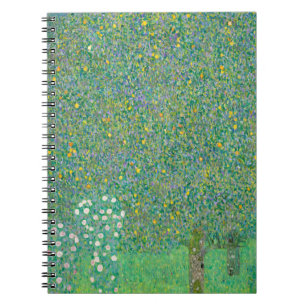 Cuaderno Rosebushes bajo los árboles, 1905 por Gustav Klim