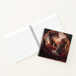 Cuaderno Roses rojos del espejo retrovisor gótico Boudoir