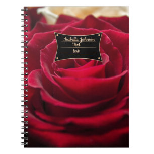 Cuaderno Roses rojos flores naturaleza floral romántica bot