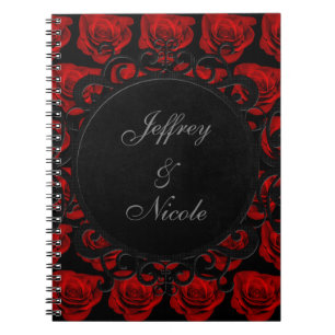 Cuaderno Roses rojos góticos Boda victoriano