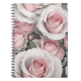 Cuaderno Roses rosa y blanco bonito