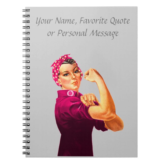 Cuaderno Rosie el remachador - rosa del cáncer (Frente)