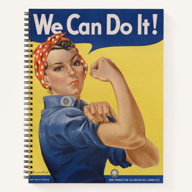 Cuaderno Rosie the Riveter: El empoderamiento femenino fuer (Anverso)