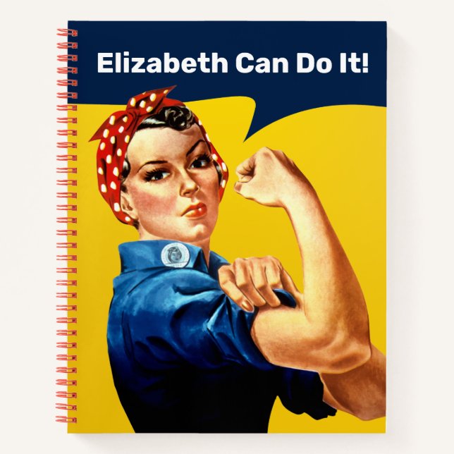 Cuaderno Rosie the Riveter | Portátil | Personalizar (Anverso)