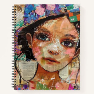 Cuaderno Rostro de Collage de Álbum Antiguo (1)