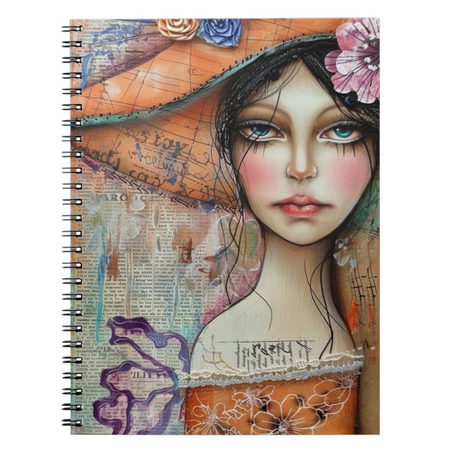 Cuaderno Rostro de Collage de Álbum Antiguo (10) (Frente)