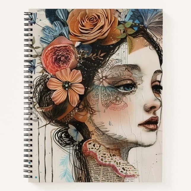 Cuaderno Rostro de Collage de Álbum Antiguo (2) (Anverso)