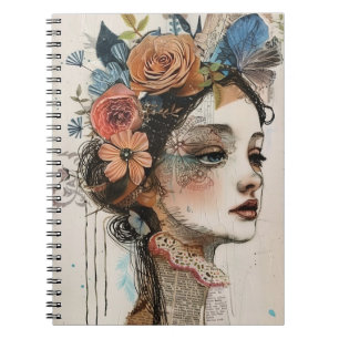 Cuaderno Rostro de Collage de Álbum Antiguo (2)