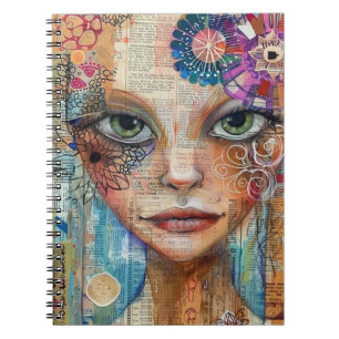 Cuaderno Rostro de Collage de Álbum Antiguo (3)