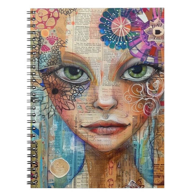 Cuaderno Rostro de Collage de Álbum Antiguo (3) (Frente)