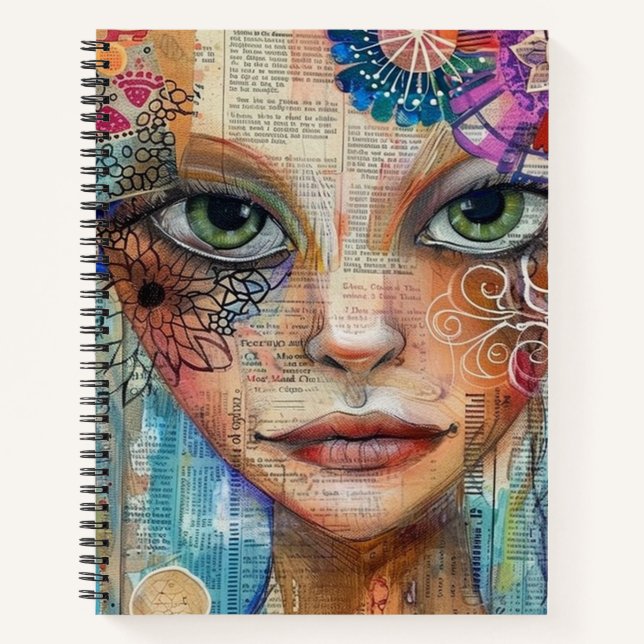 Cuaderno Rostro de Collage de Álbum Antiguo (3) (Anverso)