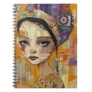Cuaderno Rostro de Collage de Álbum Antiguo (4)