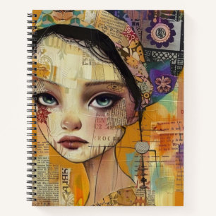 Cuaderno Rostro de Collage de Álbum Antiguo (4)