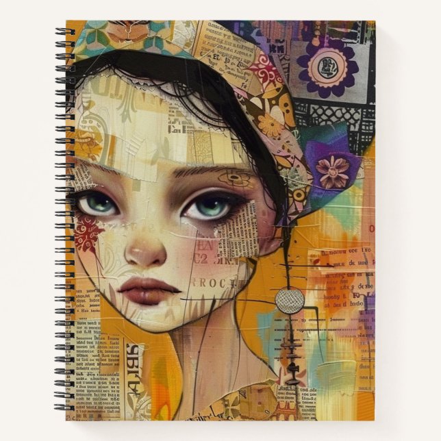 Cuaderno Rostro de Collage de Álbum Antiguo (4) (Anverso)