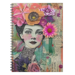Cuaderno Rostro de Collage de Álbum Antiguo (5)