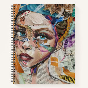 Cuaderno Rostro de Collage de Álbum Antiguo (6)