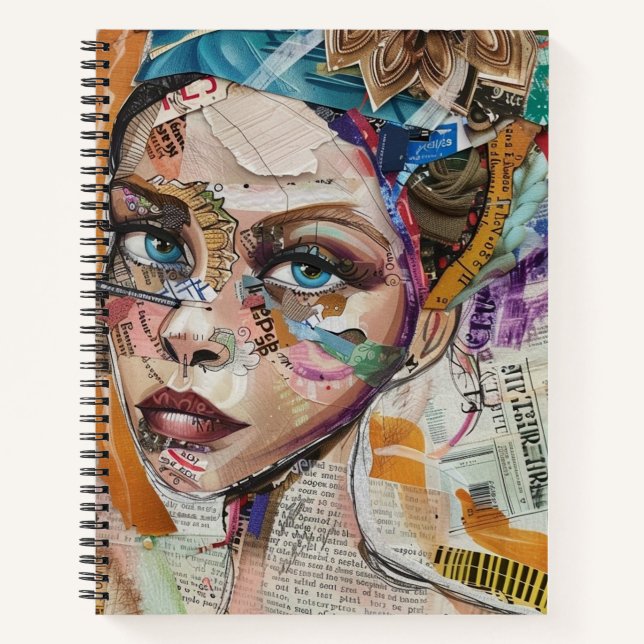 Cuaderno Rostro de Collage de Álbum Antiguo (6) (Anverso)