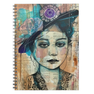 Cuaderno Rostro de Collage de Álbum Antiguo (7)