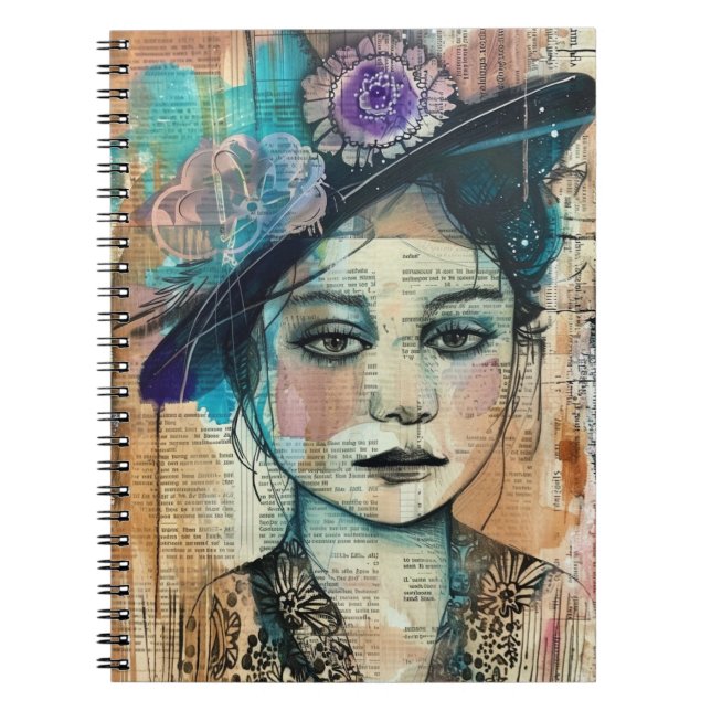Cuaderno Rostro de Collage de Álbum Antiguo (7) (Frente)