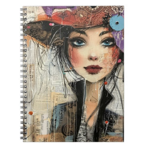 Cuaderno Rostro de Collage de Álbum Antiguo (8)