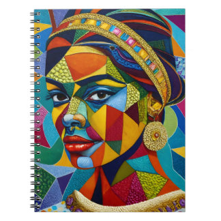 Cuaderno Rostro de mujer en mosaico