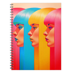 Cuaderno Rostros Coloridos Perfiles Laterales MulticOLOR Vi