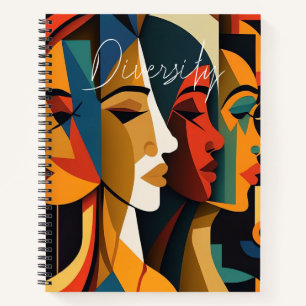 Cuaderno Rostros de mujeres coloridas