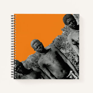 Cuaderno Rostros vintage de África acuarela negro y blanco