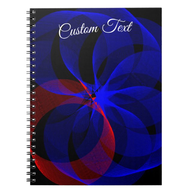 Cuaderno Rotating Blue Accent Geometric Spiral Notebook (Frente)