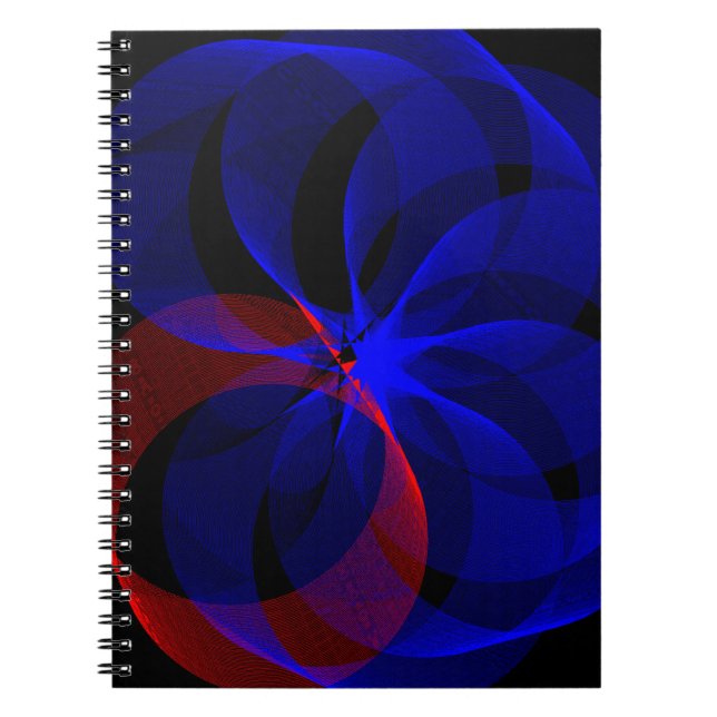 Cuaderno Rotating Blue Accent Geometric Spiral Notebook (Frente)