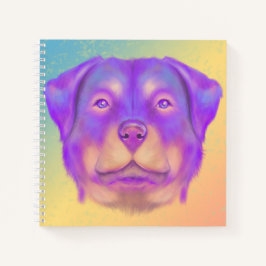 Cuaderno Rottweiler colorido