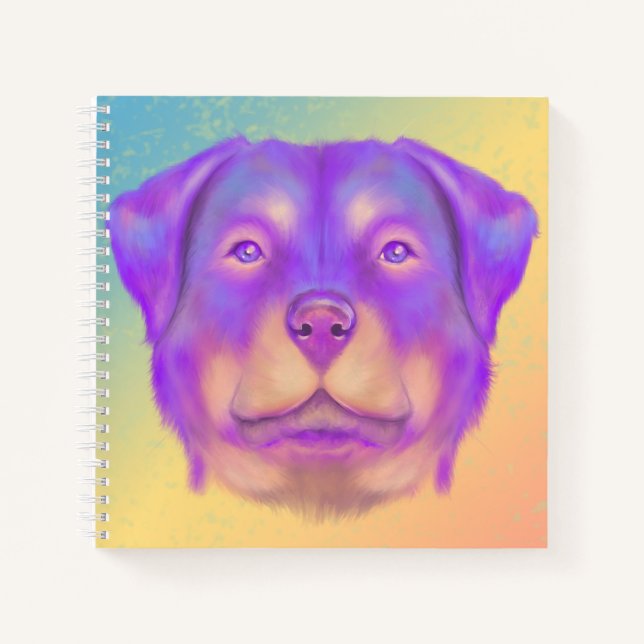 Cuaderno Rottweiler colorido (Anverso)
