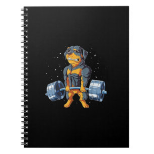 Cuaderno Rottweiler Halterofilia Funny Deadlift Men Fitnes
