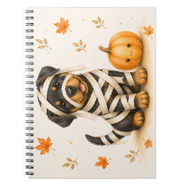 Cuaderno Rottweiler Momia Halloween